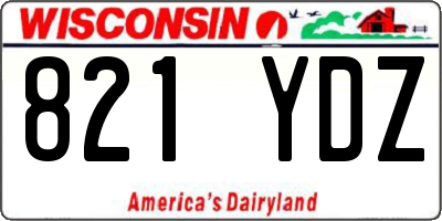 WI license plate 821YDZ