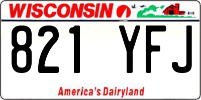 WI license plate 821YFJ