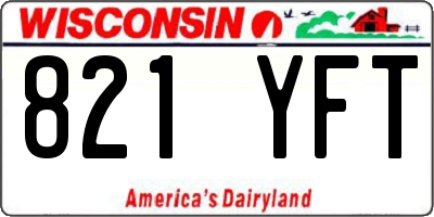 WI license plate 821YFT