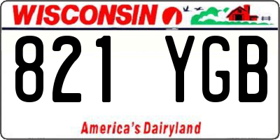 WI license plate 821YGB