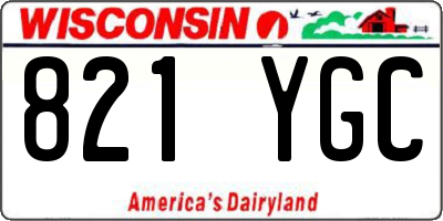 WI license plate 821YGC