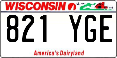 WI license plate 821YGE