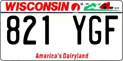 WI license plate 821YGF