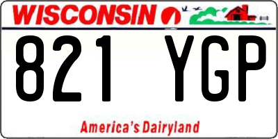 WI license plate 821YGP