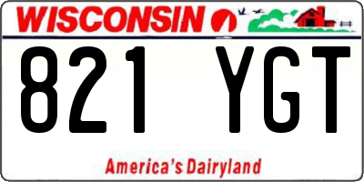 WI license plate 821YGT