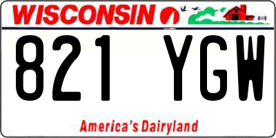 WI license plate 821YGW