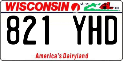 WI license plate 821YHD