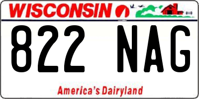 WI license plate 822NAG
