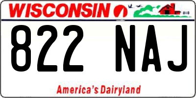 WI license plate 822NAJ