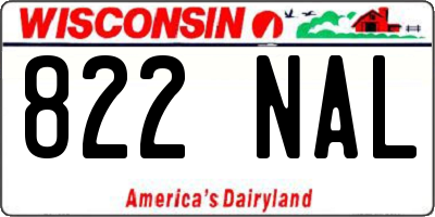 WI license plate 822NAL