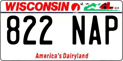 WI license plate 822NAP