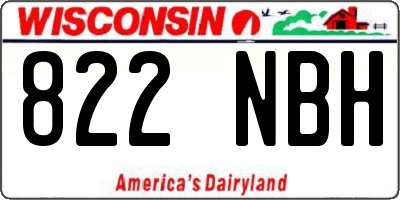 WI license plate 822NBH