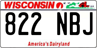 WI license plate 822NBJ