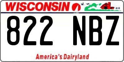 WI license plate 822NBZ