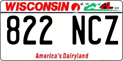 WI license plate 822NCZ