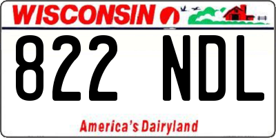 WI license plate 822NDL