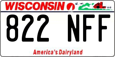 WI license plate 822NFF