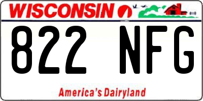 WI license plate 822NFG