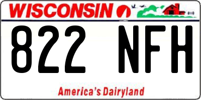 WI license plate 822NFH