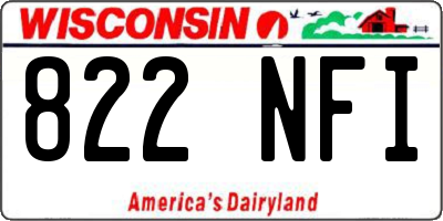 WI license plate 822NFI