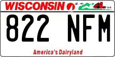 WI license plate 822NFM