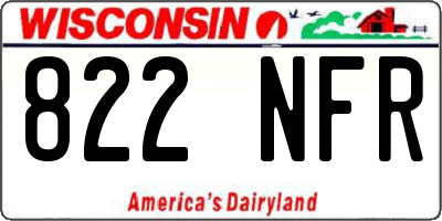 WI license plate 822NFR