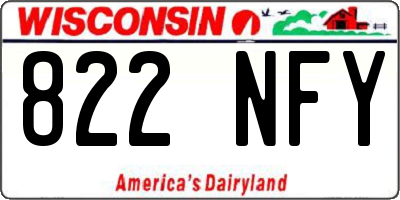 WI license plate 822NFY