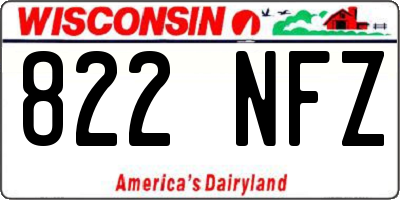 WI license plate 822NFZ
