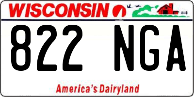WI license plate 822NGA