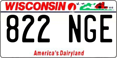 WI license plate 822NGE
