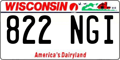 WI license plate 822NGI