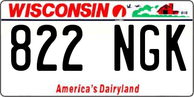 WI license plate 822NGK