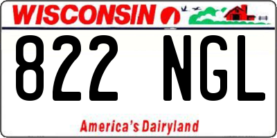 WI license plate 822NGL