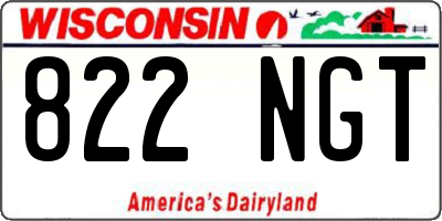 WI license plate 822NGT