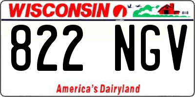 WI license plate 822NGV