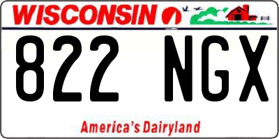 WI license plate 822NGX