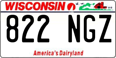 WI license plate 822NGZ
