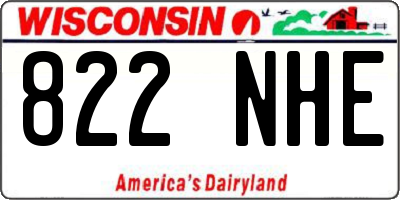 WI license plate 822NHE