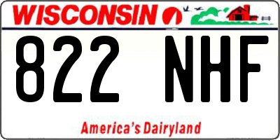 WI license plate 822NHF