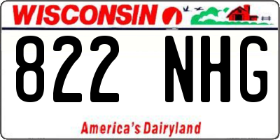 WI license plate 822NHG