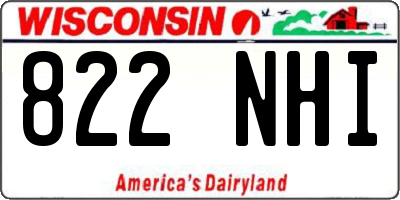 WI license plate 822NHI