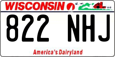 WI license plate 822NHJ