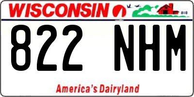 WI license plate 822NHM