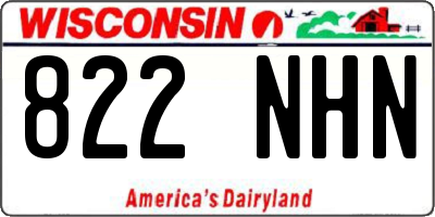 WI license plate 822NHN