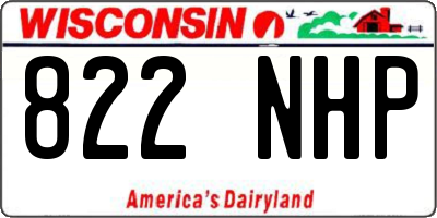 WI license plate 822NHP