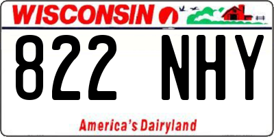 WI license plate 822NHY