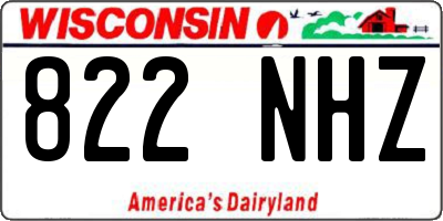 WI license plate 822NHZ