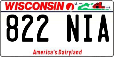 WI license plate 822NIA