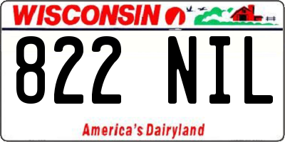 WI license plate 822NIL