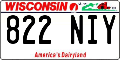 WI license plate 822NIY